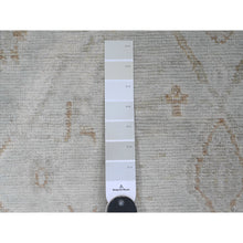 Load image into Gallery viewer, 5&#39;8&quot;x9&#39;2&quot; Frost White, Afghan Angora Oushak With All Over Vines Design, Hand Knotted, Vegetable Dyes, 100% Wool, Oriental Rug FWR124656