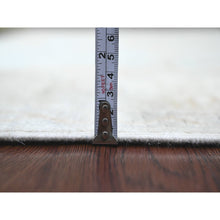 Load image into Gallery viewer, 5&#39;8&quot;x9&#39;2&quot; Frost White, Afghan Angora Oushak With All Over Vines Design, Hand Knotted, Vegetable Dyes, 100% Wool, Oriental Rug FWR124656