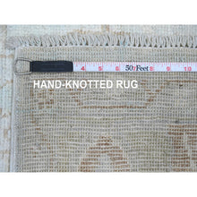 Load image into Gallery viewer, 5&#39;8&quot;x9&#39;2&quot; Frost White, Afghan Angora Oushak With All Over Vines Design, Hand Knotted, Vegetable Dyes, 100% Wool, Oriental Rug FWR124656