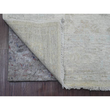 Load image into Gallery viewer, 4&#39;8&quot;x7&#39;2&quot; Chiffon White, Pure Wool, Afghan Angora Oushak with All Over Pattern, Hand Knotted, Veggie Dyes, Oriental Rug FWR124662