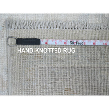 Load image into Gallery viewer, 4&#39;8&quot;x7&#39;2&quot; Chiffon White, Pure Wool, Afghan Angora Oushak With All Over Pattern, Hand Knotted, Veggie Dyes, Oriental Rug FWR124662