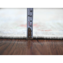Load image into Gallery viewer, 4&#39;9&quot;x7&#39;1&quot; Spanish Gray, Hand Knotted, Afghan Angora Oushak With Colorful Leaf Design, Natural Dyes, 100% Wool, Oriental Rug FWR124668