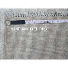 Load image into Gallery viewer, 5&#39;x7&#39; Lace White, Hand Knotted, Afghan Angora Oushak With All Over Pattern, Vegetable Dyes, Pure Wool, Oriental Rug FWR124674