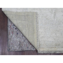 Load image into Gallery viewer, 4&#39;10&quot;x7&#39; Chiffon White, Afghan Angora Oushak With All Over Pattern, Hand Knotted, Natural Dyes, 100% Wool, Oriental Rug FWR124692
