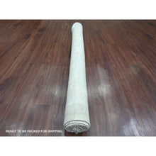 Load image into Gallery viewer, 4&#39;10&quot;x7&#39; Chiffon White, Afghan Angora Oushak With All Over Pattern, Hand Knotted, Natural Dyes, 100% Wool, Oriental Rug FWR124692