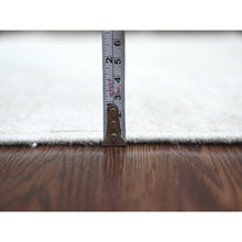 Load image into Gallery viewer, 2&#39;8&quot;x11&#39;4&quot; Cascading White, Hand Knotted, Afghan Angora Oushak With Large Leaf Design, Natural Dyes, 100% Wool, Runner, Oriental Rug FWR124728