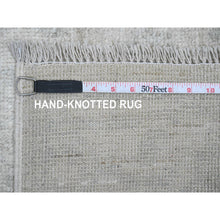 Load image into Gallery viewer, 2&#39;8&quot;x11&#39;4&quot; Cascading White, Hand Knotted, Afghan Angora Oushak With Large Leaf Design, Natural Dyes, 100% Wool, Runner, Oriental Rug FWR124728