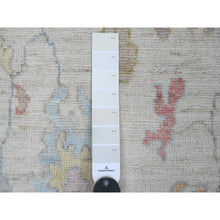 Load image into Gallery viewer, 2&#39;2&quot;x3&#39; Pristine White, Afghan Angora Oushak With Leaf Design, Pure Wool, Hand Knotted, Veggie Dyes, Mat, Oriental Rug FWR124740