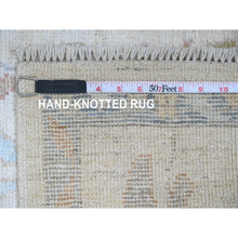 Load image into Gallery viewer, 2&#39;2&quot;x3&#39; Pristine White, Afghan Angora Oushak With Leaf Design, Pure Wool, Hand Knotted, Veggie Dyes, Mat, Oriental Rug FWR124740