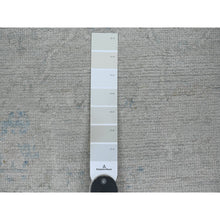 Load image into Gallery viewer, 2&#39;8&quot;x9&#39;8&quot; Cloud Gray, Hand Knotted, Afghan Angora Oushak With Leaf Design, Veggie Dyes, 100% Wool, Runner, Oriental Rug FWR124746