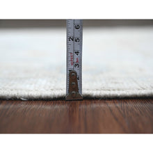 Load image into Gallery viewer, 2&#39;7&quot;x9&#39;8&quot; Snow White, Hand Knotted, Afghan Angora Oushak with Floral Pattern, Veggie Dyes, 100% Wool, Runner, Oriental Rug FWR124758