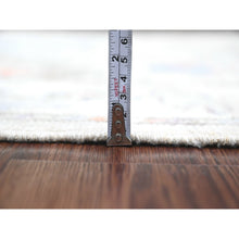 Load image into Gallery viewer, 2&#39;10&quot;x5&#39;10&quot; Medium Gray, Hand Knotted, Afghan Angora Oushak With Large Leaf Design, Vegetable Dyes, Pure Wool, Short Runner, Oriental Rug FWR124764