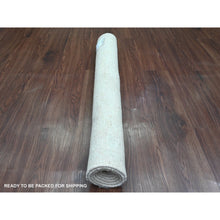 Load image into Gallery viewer, 3&#39;3&quot;x5&#39; Lace White, Pure Wool, Afghan Angora Oushak With All Over Pattern, Hand Knotted, Vegetable Dyes, Oriental Rug FWR124806