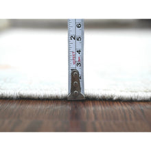 Load image into Gallery viewer, 3&#39;x4&#39;9&quot; Bone White With Touches Of Red, Leaf Design, Afghan Angora Oushak, Hand Knotted, Veggie Dyes, 100% Wool, Oriental Rug FWR124812