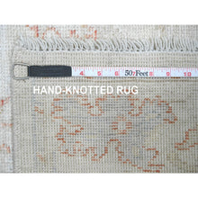 Load image into Gallery viewer, 3&#39;x4&#39;9&quot; Cafe au lait Brown, Hand Knotted, Afghan Peshawar with Birds of Paradise, Vegetable Dyes, Organic Wool, Oriental Rug FWR531000