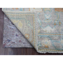 Load image into Gallery viewer, 2&#39;10&quot;x4&#39;9&quot; Oyster Gray, Afghan Angora Oushak With All Over Pattern, Hand Knotted, Natural Dyes, 100% Wool, Oriental Rug FWR124830