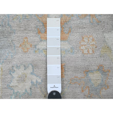 Load image into Gallery viewer, 2&#39;10&quot;x4&#39;9&quot; Oyster Gray, Afghan Angora Oushak With All Over Pattern, Hand Knotted, Natural Dyes, 100% Wool, Oriental Rug FWR124830
