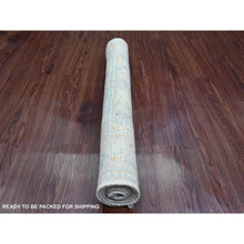 Load image into Gallery viewer, 2&#39;10&quot;x4&#39;9&quot; Oyster Gray, Afghan Angora Oushak With All Over Pattern, Hand Knotted, Natural Dyes, 100% Wool, Oriental Rug FWR124830