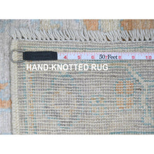 Load image into Gallery viewer, 2&#39;10&quot;x4&#39;9&quot; Oyster Gray, Afghan Angora Oushak With All Over Pattern, Hand Knotted, Natural Dyes, 100% Wool, Oriental Rug FWR124830