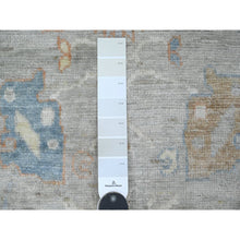 Load image into Gallery viewer, 4&#39;2&quot;x6&#39; Medium Gray, Afghan Angora Oushak with Colorful Leaf Pattern, Hand Knotted, Vegetable Dyes, 100% Wool, Oriental Rug FWR124848