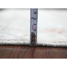 Load image into Gallery viewer, 4&#39;x5&#39;9&quot; Cloud Gray, Hand Knotted, Afghan Angora Oushak With Colorful Leaf Design, Vegetable Dyes, 100% Wool, Oriental Rug FWR124854