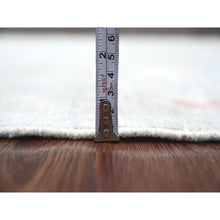 Load image into Gallery viewer, 2&#39;9&quot;x10&#39;2&quot; Beau Blue, Afghan Angora Oushak with All Over Leaf Design, Hand Knotted, Vegetable Dyes, 100% Wool, Runner, Oriental Rug FWR124872
