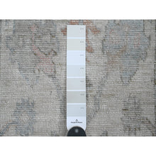 Load image into Gallery viewer, 2&#39;7&quot;x9&#39;6&quot; Pearl White, Afghan Angora Oushak With All Over Pattern, Hand Knotted, Veggie Dyes, 100% Wool, Runner, Oriental Rug FWR124878