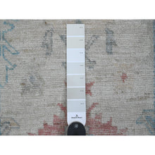 Load image into Gallery viewer, 2&#39;9&quot;x11&#39;7&quot; Chiffon White, Hand Knotted, Afghan Angora Oushak With All Over Pattern, Vegetable Dyes, Pure Wool, Runner, Oriental Rug FWR124884