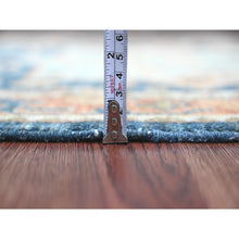 Load image into Gallery viewer, 2&#39;7&quot;x11&#39;9&quot; Imperial Blue, Aryana Grade, Afghan Peshawar with Caucasian Akstafa Design, Hand Knotted, High Mountain Wool, Runner, Oriental Rug FWR124890