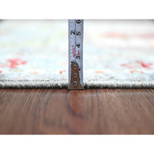 Load image into Gallery viewer, 2&#39;8&quot;x7&#39;8&quot; Fossil Gray, Aryana Collection, Heriz With Dragon Design, Vegetable Dyes, High Mountain Wool, Hand Knotted, Runner, Oriental Rug FWR124908