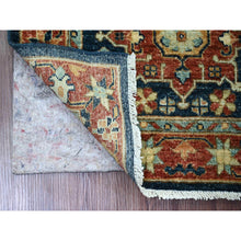 Load image into Gallery viewer, 2&#39;7&quot;x8&#39; Yale Blue, Aryana Grade, Peshawar with Karajeh Design, Vegetable Dyes, High Mountain Wool, Hand Knotted, Runner, Oriental Rug FWR124914