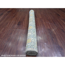 Load image into Gallery viewer, 4&#39;x6&#39;1&quot; Fossil Gray, Aryana Collection, Bijar Garus Design, Peshawar, Hand Knotted, High Mountain Wool, Vegetable Dyes, Oriental Rug FWR124920