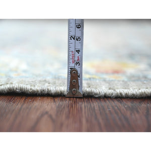 4'x6'1" Fossil Gray, Aryana Collection, Bijar Garus Design, Peshawar, Hand Knotted, High Mountain Wool, Vegetable Dyes, Oriental Rug FWR124920