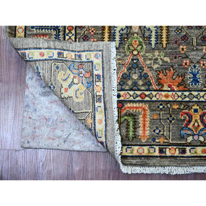 4'1"x9'8" Beaver Brown, Aryana Collection, Willow and Cypress Tree Design, Vegetable Dyes, Wide Runner, Oriental Rug FWR124926