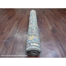 Load image into Gallery viewer, 4&#39;1&quot;x9&#39;8&quot; Beaver Brown, Aryana Collection, Willow and Cypress Tree Design, Vegetable Dyes, Wide Runner, Oriental Rug FWR124926