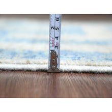 Load image into Gallery viewer, 2&#39;x3&#39;1&quot; Imperial Blue with Ivory, Moroccan Berber Influence with Geometric Pattern, High Mountain Wool, Denser Weave, Hand Knotted, Sample, Mat, Oriental Rug FWR124932