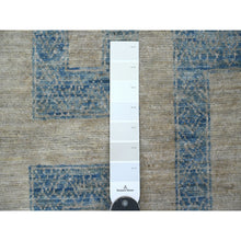 Load image into Gallery viewer, 2&#39;x3&#39;1&quot; Carolina Blue with Ivory, Geometric Design, Berber Influence, Denser Weave, High Mountain Wool, Hand Knotted, Mat, Sample, Oriental Rug FWR124944