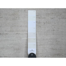 Load image into Gallery viewer, 2&#39;x3&#39; Alabaster White, Plain Solid Pattern, Lush And Plush, Hand Knotted, Hand Spun Ghazni Wool, Mat, Oriental Rug FWR124950