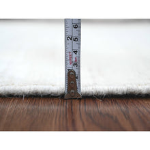 Load image into Gallery viewer, 2&#39;x3&#39; Alabaster White, Plain Solid Pattern, Lush And Plush, Hand Knotted, Hand Spun Ghazni Wool, Mat, Oriental Rug FWR124950