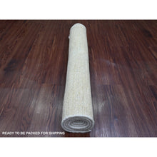 Load image into Gallery viewer, 2&#39;10&quot;x4&#39;9&quot; Daisy White, Plain Solid Pattern, Hand Knotted, Hand Spun Ghazni Wool, Lush And Plush, Oriental Rug FWR124956