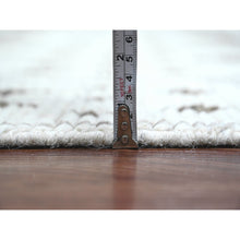 Load image into Gallery viewer, 9&#39;3&quot;x13&#39;2&quot; Cotton White, Moroccan Weave With Geometric Pattern, Soft Wool, Hand Knotted, Tone On Tone, Textured Pile, Oriental Rug FWR124992