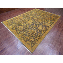 Load image into Gallery viewer, 8&#39;6&quot;x11&#39;10&quot; Chocolate Brown, Peshawar with Ziegler Mahal, All Over Design, Distressed, Zero Pile, Hand Knotted, Pure Wool, Oriental Rug FWR125022