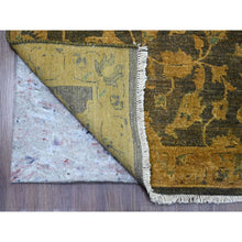 Load image into Gallery viewer, 8&#39;6&quot;x11&#39;10&quot; Chocolate Brown, Peshawar with Ziegler Mahal, All Over Design, Distressed, Zero Pile, Hand Knotted, Pure Wool, Oriental Rug FWR125022