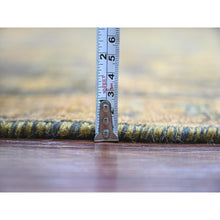 Load image into Gallery viewer, 8&#39;6&quot;x11&#39;10&quot; Chocolate Brown, Peshawar with Ziegler Mahal, All Over Design, Distressed, Zero Pile, Hand Knotted, Pure Wool, Oriental Rug FWR125022