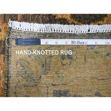 Load image into Gallery viewer, 8&#39;6&quot;x11&#39;10&quot; Chocolate Brown, Peshawar With Ziegler Mahal, All Over Design, Distressed, Zero Pile, Hand Knotted, Pure Wool, Oriental Rug FWR125022