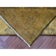 Load image into Gallery viewer, 7&#39;10&quot;x10&#39;1&quot; Walnut Brown, Peshawar With Ziegler Mahal, All Over Design, Distressed, Zero Pile, Hand Knotted, Pure Wool, Oriental Rug FWR125028