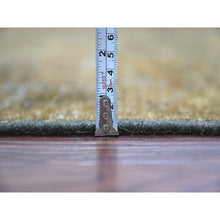 Load image into Gallery viewer, 7&#39;10&quot;x10&#39;1&quot; Walnut Brown, Peshawar With Ziegler Mahal, All Over Design, Distressed, Zero Pile, Hand Knotted, Pure Wool, Oriental Rug FWR125028