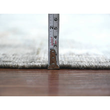 Load image into Gallery viewer, 8&#39;x9&#39;8&quot; Nickel Gray, Afghan Angora Oushak With Muted Colors Leaf Design, Hand Knotted, Vegetable Dyes, 100% Wool, Oriental Rug FWR125034