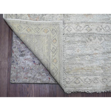 Load image into Gallery viewer, 8&#39;x9&#39;10&quot; Cloud Gray, Hand Knotted, Afghan Angora Oushak With All Over Leaf Pattern, Vegetable Dyes, Pure Wool, Oriental Rug FWR125040