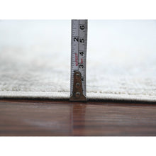 Load image into Gallery viewer, 8&#39;x9&#39;10&quot; Cloud Gray, Hand Knotted, Afghan Angora Oushak With All Over Leaf Pattern, Vegetable Dyes, Pure Wool, Oriental Rug FWR125040